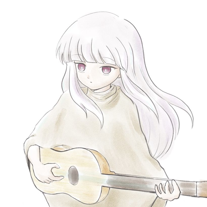 ギターを弾く少女